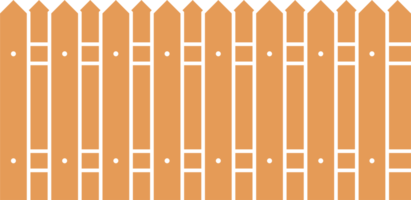 Colored fence in flat style clip art png