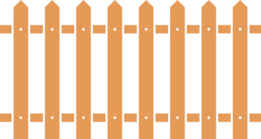 Colored fence in flat style clip art png