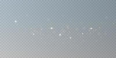 Glow magic light effect. Star dust. Vector glowing sparkles.