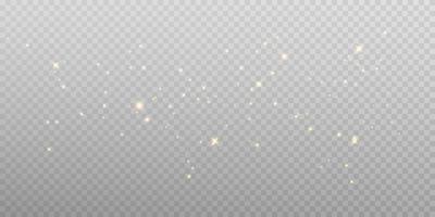 Glow magic light effect. Star dust. Vector glowing sparkles.
