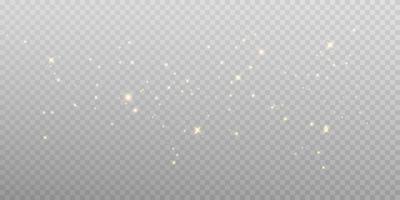 Glow magic light effect. Star dust. Vector glowing sparkles.