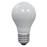 luz lâmpada 3d render ícone ilustração com transparente fundo, produtividade png