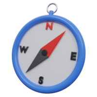 compass 3d render icon illustration with transparent background, productivity png