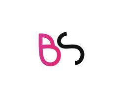 creative letter BS logo design vector template