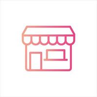 store icon with isolated vektor and transparent background vector