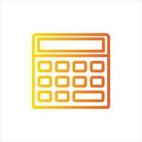 calculating icon with isolated vektor and transparent background vector
