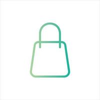 shopping bag icon with isolated vektor and transparent background vector