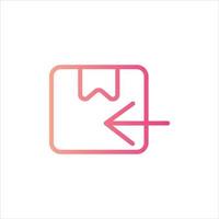 return box icon with isolated vektor and transparent background vector