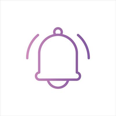 notification icon with isolated vektor and transparent background