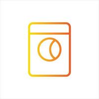 laundry machine icon with isolated vektor and transparent background vector