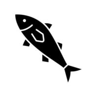 Fish vector icon. sea food illustration sign. ocean or sea symbol or logo.