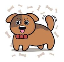 Illustration of a puppy. Image of a dog. vector