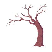 árbol con desnudo sucursales, seco madera sin hojas vector