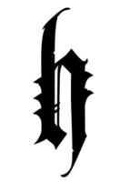 Medieval gothic letter vector