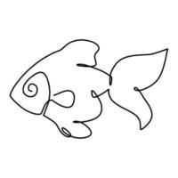 Fish icon. Outline illustration of fish icon for web design isolated on white background vector