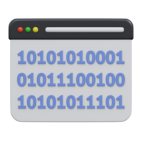 datos cifrado 3d hacer icono ilustración con transparente fondo, ciber seguridad png