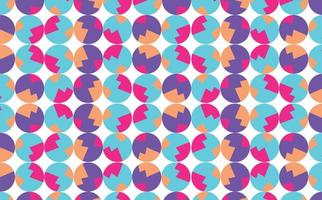 Colorful circle pattern. A pattern using pink, yellow, purple, and light blue color. Suitable for fabric, wallpaper, fill, banner, backdrop, cover, and card. vector