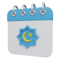 ramadan kalender 3d framställa ikon illustration med transparent bakgrund, ramadan png