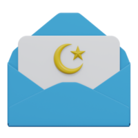 ramadan message 3d render icon illustration with transparent background, ramadan png