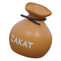 zakat 3d geven icoon illustratie met transparant achtergrond, Ramadan png
