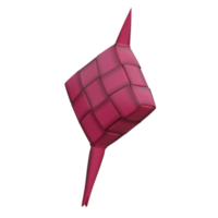 ketupat 3d render icon illustration with transparent background, ramadan png