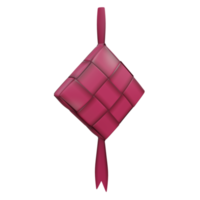 ketupat 3d hacer icono ilustración con transparente fondo, Ramadán png