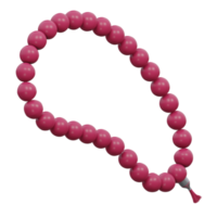 prayer beads 3d render icon illustration with transparent background, ramadan png