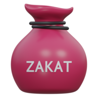 zakat 3d render icon illustration with transparent background, ramadan png