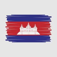 vector de bandera de camboya