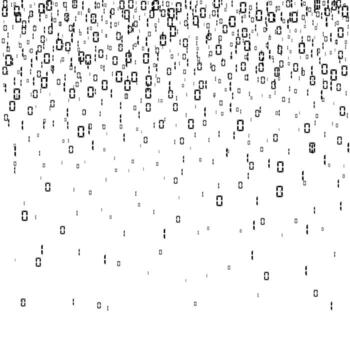 Binary code background. Digital data stream encoding. Matrix. Vector illustration