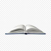 Realistic open book. Book template with white pages. Vector illustration