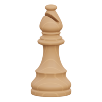 bishop 3d render icon illustration with transparent background, chess game png