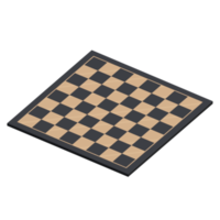 chess board 3d render icon illustration with transparent background, chess game png