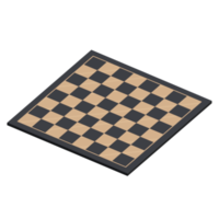 échecs planche 3d rendre icône illustration avec transparent arrière-plan, échecs Jeu png