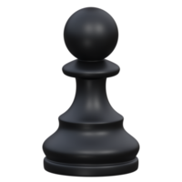 pawn 3d render icon illustration with transparent background, chess game png