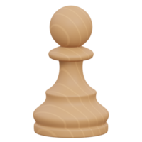 pawn 3d render icon illustration with transparent background, chess game png