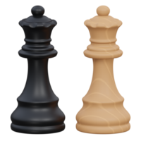queen 3d render icon illustration with transparent background, chess game png