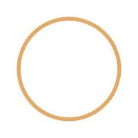 Vector illustration of round marine rope frame for logo or text. Vintage framework isolated on white background.
