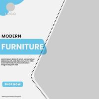 Social Media Post Template Furniture Sale vector