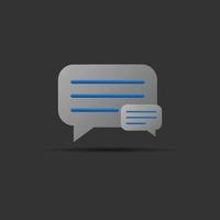 3d Icon Chats  Illustration vector