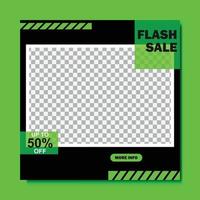 Social Media Post Design with Event Flash Sale vector