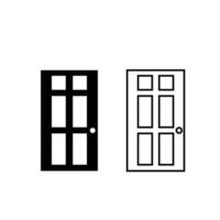 Door vector icon cet. entry illustration sign collection. room symbol. exit logo.