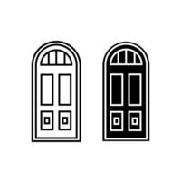 Door vector icon cet. entry illustration sign collection. room symbol. exit logo.