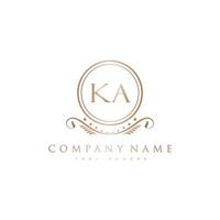 KA Letter Initial with Royal Luxury Logo Template vector