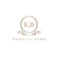 KB Letter Initial with Royal Luxury Logo Template vector