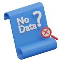 search not found 3d render icon illustration with transparent background, empty state png