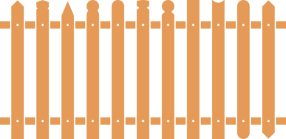 Colored fence in flat style clip art png