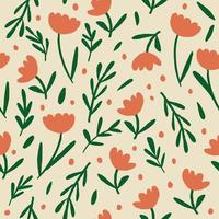 Tulip pattern vector. Flower background. Vector illustration