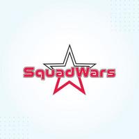 SquardWars trypography text Logo Template In Modern Creative Minimal Style Vector Design