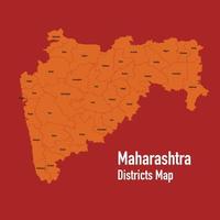 Vector illustration of Maharastra District map